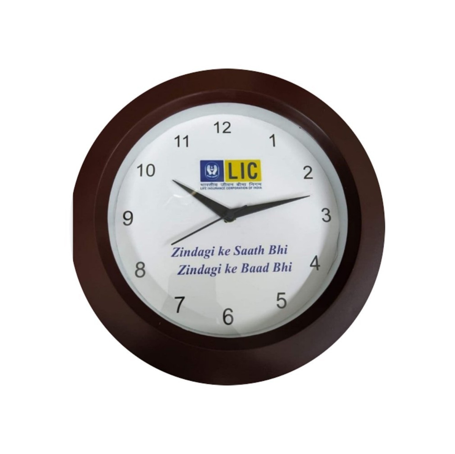 Corporate clock customized with LIC branding