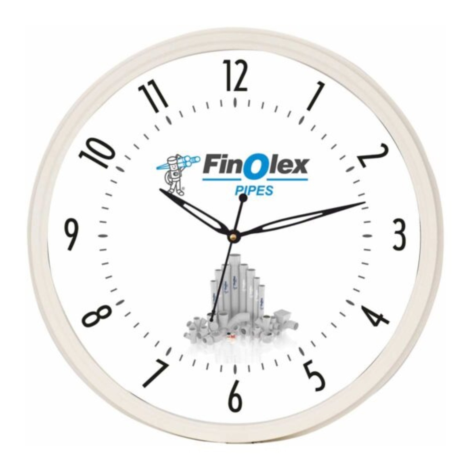 Corporate clock customized with Finolex branding